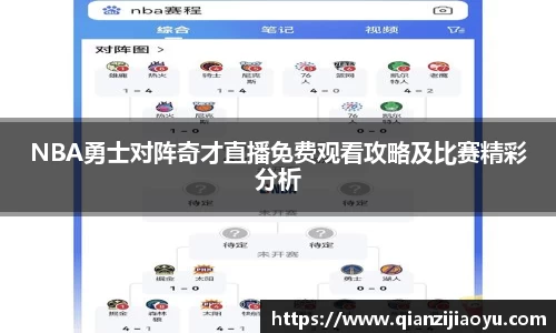 NBA勇士对阵奇才直播免费观看攻略及比赛精彩分析